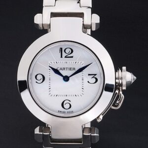 Cartier replica pasha white dial acciaio orologio imitazione perfetta