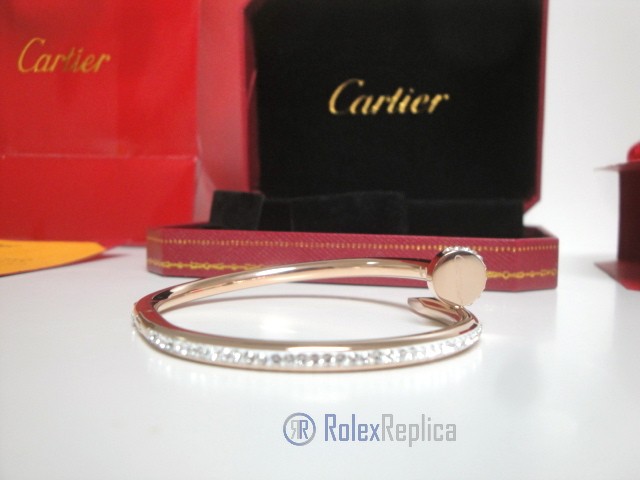 Cartier replica gioiello bracciale juste un clou rose gold pavè diamond