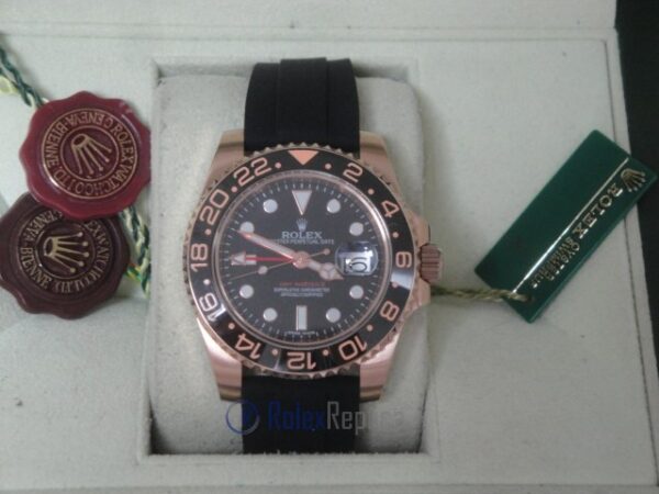 rolex replica GMT master II ceramica rose gold strip rubber orologio replica