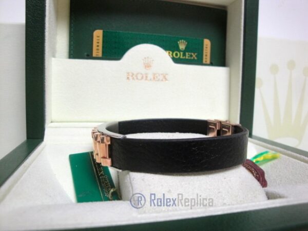 Rolex replica gioielli bracciale jubilèè-style everose-pelle black