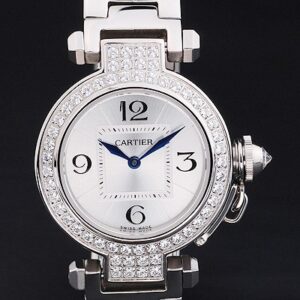 Cartier replica pasha acciaio brillantini bezel orologio imitazione perfetta