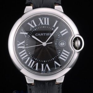 Cartier replica ballon bleu acciaio black strip leather orologio imitazione perfetta