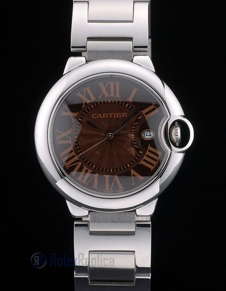 Cartier replica ballon bleu acciaio brown dial orologio imitazione perfetta