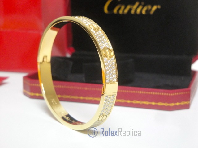 Cartier replica gioiello bracciale love yellow gold pavè diamond