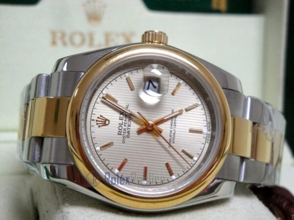 rolex replica datejust acciaio oro oyster grey dial barrette orologio imitazione