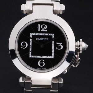 Cartier replica pasha black dial acciaio orologio imitazione perfetta