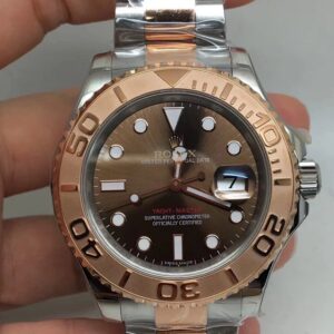 REPLICA ROLEX YACHTMASTER 40MM 126621 TWO TONE BROWN DIAL CLONE MOVEMENT