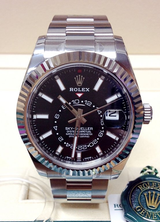 rolex replica sky-dweller black dial 326934 stainless steel orologio replica