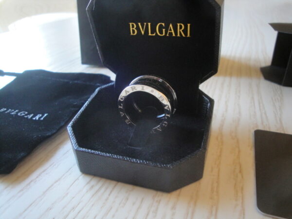 Bulgari replica B.Zero1 gioiello anello ciondolo oro bianco black ceramichon