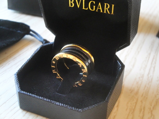 Bulgari replica B.Zero1 gioiello anello ciondolo yellow gold ceramichon black